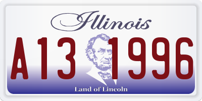 IL license plate A131996