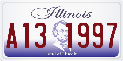 IL license plate A131997