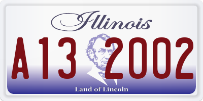 IL license plate A132002