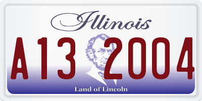 IL license plate A132004