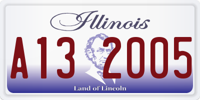 IL license plate A132005