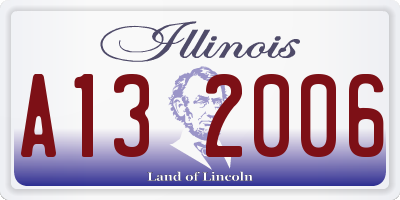 IL license plate A132006