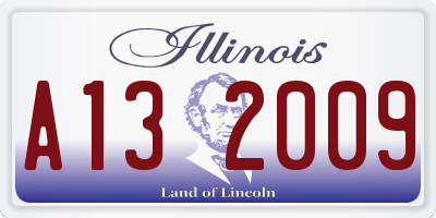 IL license plate A132009