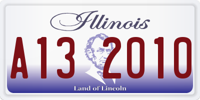 IL license plate A132010