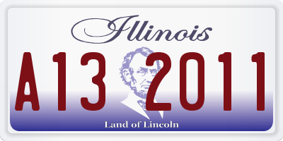 IL license plate A132011