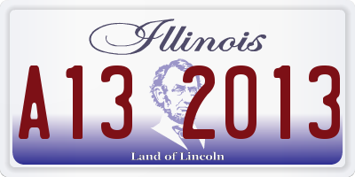 IL license plate A132013