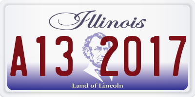 IL license plate A132017