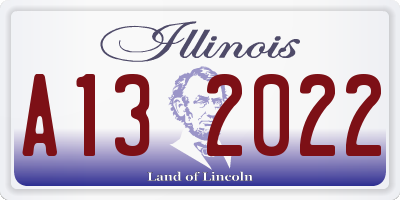 IL license plate A132022