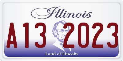 IL license plate A132023