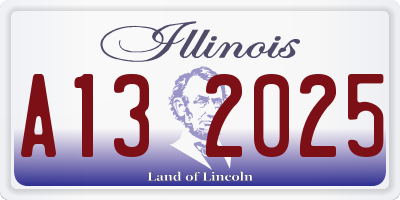 IL license plate A132025