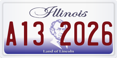 IL license plate A132026