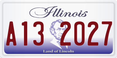 IL license plate A132027