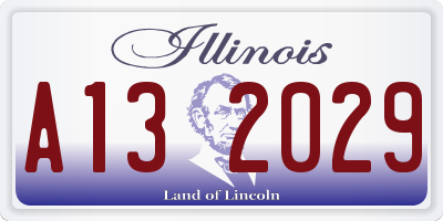 IL license plate A132029