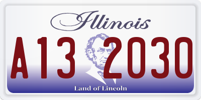 IL license plate A132030