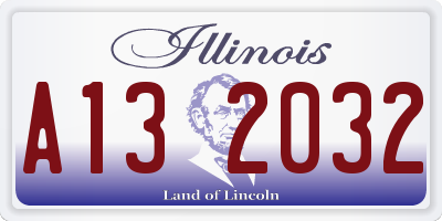 IL license plate A132032