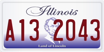 IL license plate A132043