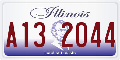 IL license plate A132044
