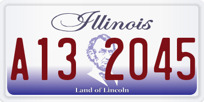 IL license plate A132045