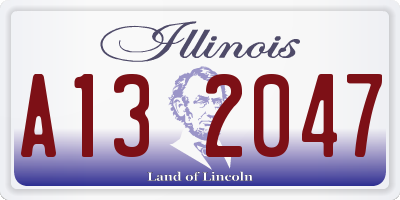IL license plate A132047