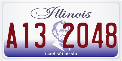 IL license plate A132048