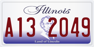 IL license plate A132049