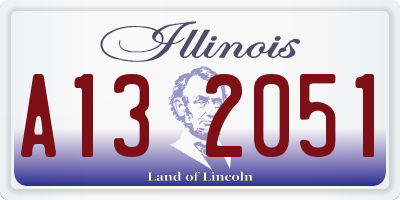 IL license plate A132051