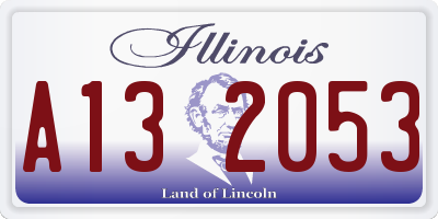 IL license plate A132053