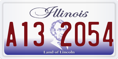 IL license plate A132054