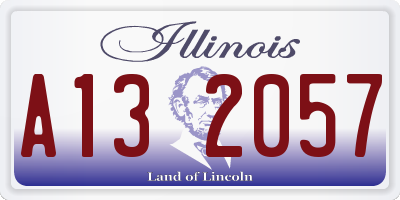 IL license plate A132057