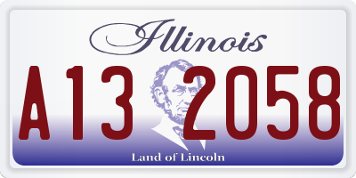 IL license plate A132058