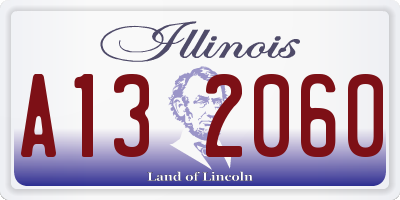 IL license plate A132060