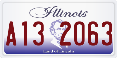 IL license plate A132063