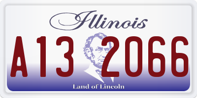 IL license plate A132066