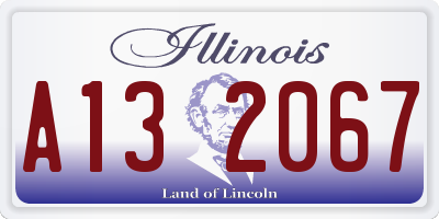 IL license plate A132067