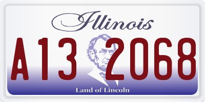 IL license plate A132068