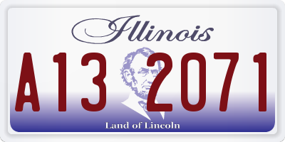 IL license plate A132071