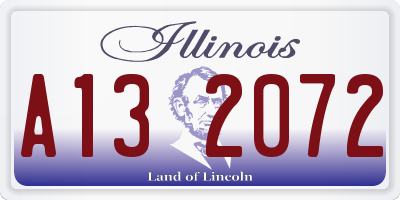 IL license plate A132072