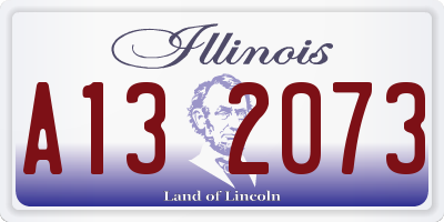 IL license plate A132073