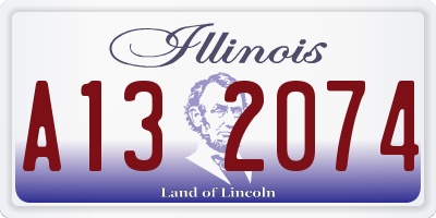 IL license plate A132074