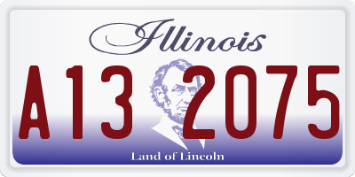 IL license plate A132075