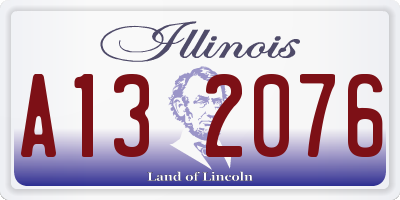 IL license plate A132076