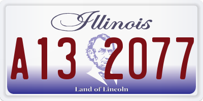 IL license plate A132077