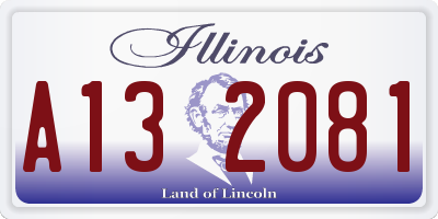 IL license plate A132081