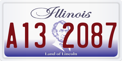 IL license plate A132087