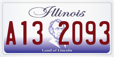 IL license plate A132093
