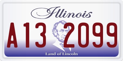 IL license plate A132099