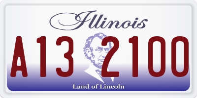 IL license plate A132100