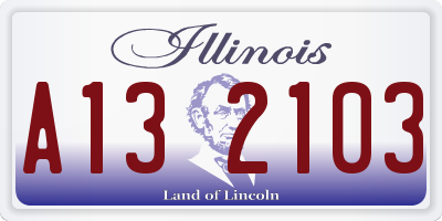 IL license plate A132103
