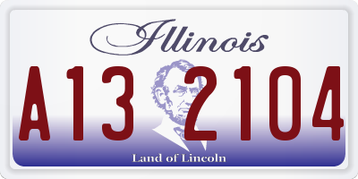 IL license plate A132104