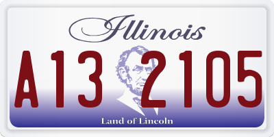 IL license plate A132105